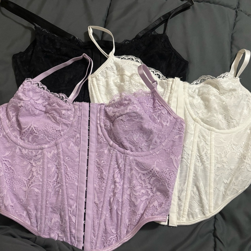 ❤️‍🔥H/P❤️‍🔥NWOT• CORSET TOPS - ALL 3 BUNDLE